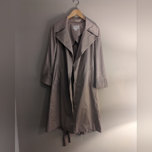 XS Tan Club Monaco Trench Coat - Picture 5 of 7